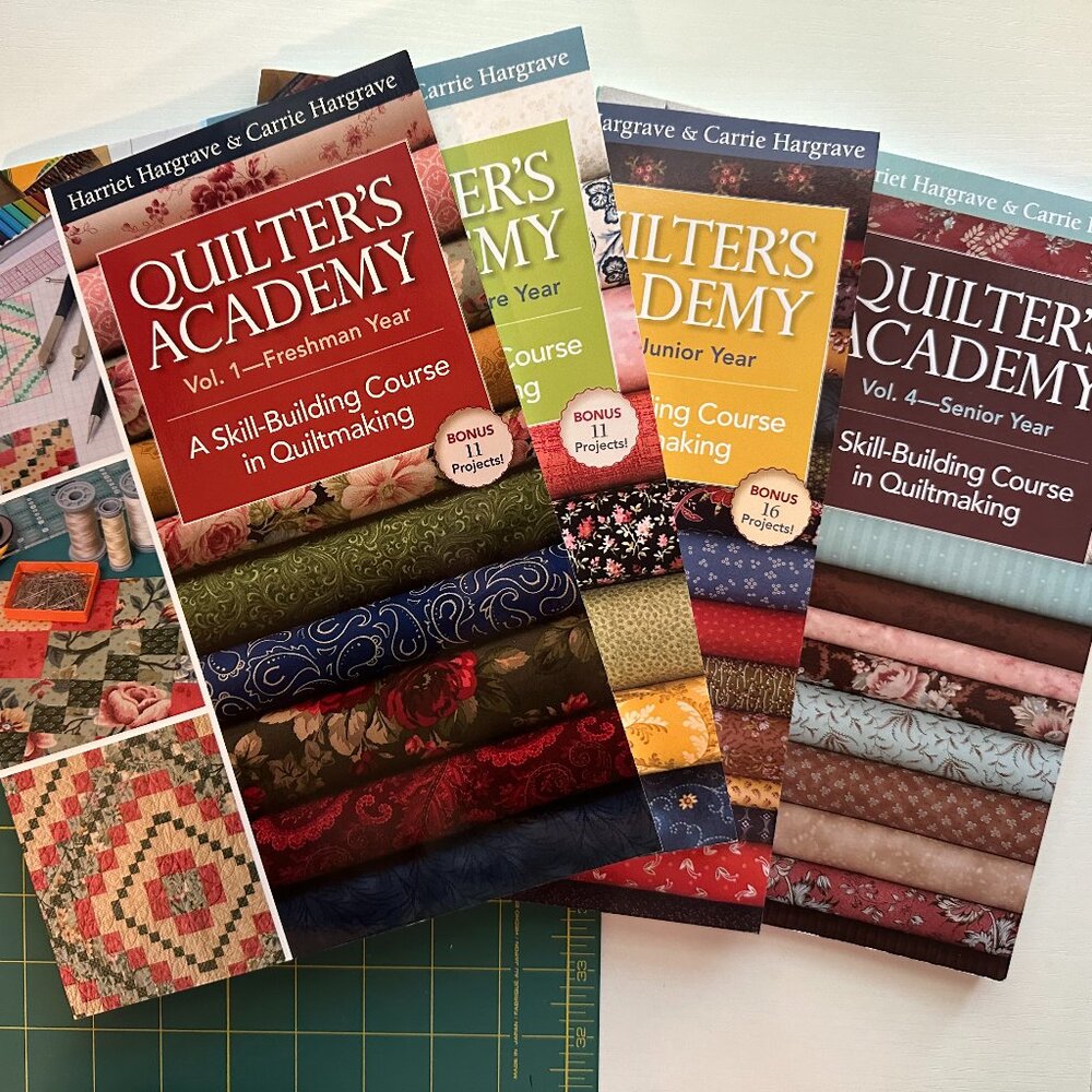 Quilter's Academy Complete Course - Vol. 1-4 - Harriet & Carrie Hargrave